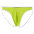 thumbnail image 3 of TANBOM Mens Sexy Thong Underwear Ball Pouch Low Rise Tagless G String Yellow M, 3 of 9