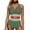 Green, variant on High Waisted Bikini for Women – Split Colorblock Two-Piece Swimsuit, Fashion Contrast Panels, Built-in Padding, No Underwire, Sexy Summer,Green M
