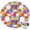 Pioneer Flower Floral, variant on Pioneer Flower Floral Print Pattern Round Fitted Tablecloth with Elastic Edge, Waterproof Dining Table Cover for Indoor Outdoor Camping and Daily Use