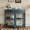 Navy, variant on Euroco Half Moon Console Table with 1-Drawer, 3 Tier Entryway Table with Open Storage Shelves,Fluted Sofa Table for Living Room, Hallway, Foyer,Espresso