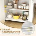 thumbnail image 6 of Giantex Kitchen Island Cart with Storage Cabinet on Wheels, Spice Rack Towel Rack & Drawer, White, 6 of 9