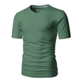 thumbnail image 2 of H2H Mens Basic Fashion V-neck T-shirst TEALGREEN US XL/ASIA 2XL (CMTTS0197), 2 of 6