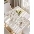 thumbnail image 5 of Brown Bunny Floral Easter Placemats Set of 8, Elegant Pastoral Spring Floral Placemats for Dining Table, Place Mats for Kitchen Tabletop, Waterproof Wipeable Dining Table Mats Set, 5 of 9