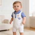 thumbnail image 1 of Tenue Décontractée d'Été Col à Manches Courtes Combinaison avec Design Imprimé Animal Adorable, 1 of 5