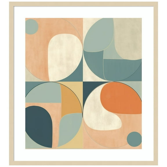 Amanti Art Shapes in Concert Wood Framed Wall Art Print