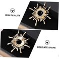 thumbnail image 2 of 1 Piece Retro Sunflower Brooch for Women, Decoration for Clothing, Bags, Scarves, Fashionable Pin in Vintage Golden Design with Fine Craftsmanship, 2 of 5