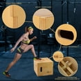 thumbnail image 3 of Yes4All Wooden Plyo Box 450lbs Capacity, Versatile for Home & Outdoor Workouts (24"x20"x16", Natural Wood), 3 of 8
