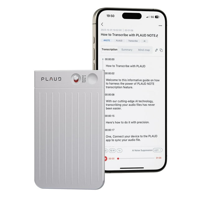 Grabadora de voz AI PLAUD Note grabadora de voz con memoria de 64 GB