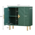 thumbnail image 4 of HLR Modern Accent Storage Cabinet with 2 Doors, Kitchen Buffet Sideboard for Dining Room, Green, 4 of 8