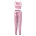 thumbnail image 3 of Women's Casual Outfits Solid Sweatshirts Crop Top And Trousers Pants Sets Track Suits Beautiful And Casual Suit Yoga Pants Women Tuxedo Suit plus Size Suit Women Homecoming Pants Outfit Junior Womens, 3 of 6