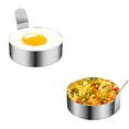 thumbnail image 1 of Egg Ring,Egg Cooker Rings,2 Pack 3 Inch 304 Stainless Steel Egg Mold Cooking Rings Egg Pancake Shaper Non Stick Fried Egg Rings For Egg McMuffins Omelet Biscuits or Shaping Eggs, 1 of 7