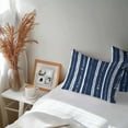 thumbnail image 5 of Navy Blue Boho Outdoor Pillow Covers Pack of 2 Geometric Vertical Stripes Modern Art Waterproof Throw Pillow Covers Decorative Cushion Cases for Patio Garden Tent Balcony Couch 20x12 inch, 5 of 8