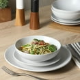 thumbnail image 3 of Gibson Home Bethel 12-Piece Matte White Stoneware Dinnerware Set, 3 of 10