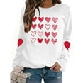 thumbnail image 6 of yievot Women Valentine's Day Sweatshirts Heart Graphic Crew Neck Pullover Long Sleeve Casual Shirts Tops, 6 of 9