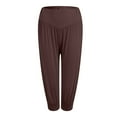 thumbnail image 6 of felwors Womens Modal Cotton Soft Yoga Sports Dance Harem Pants Coffee, XXXL, 6 of 8