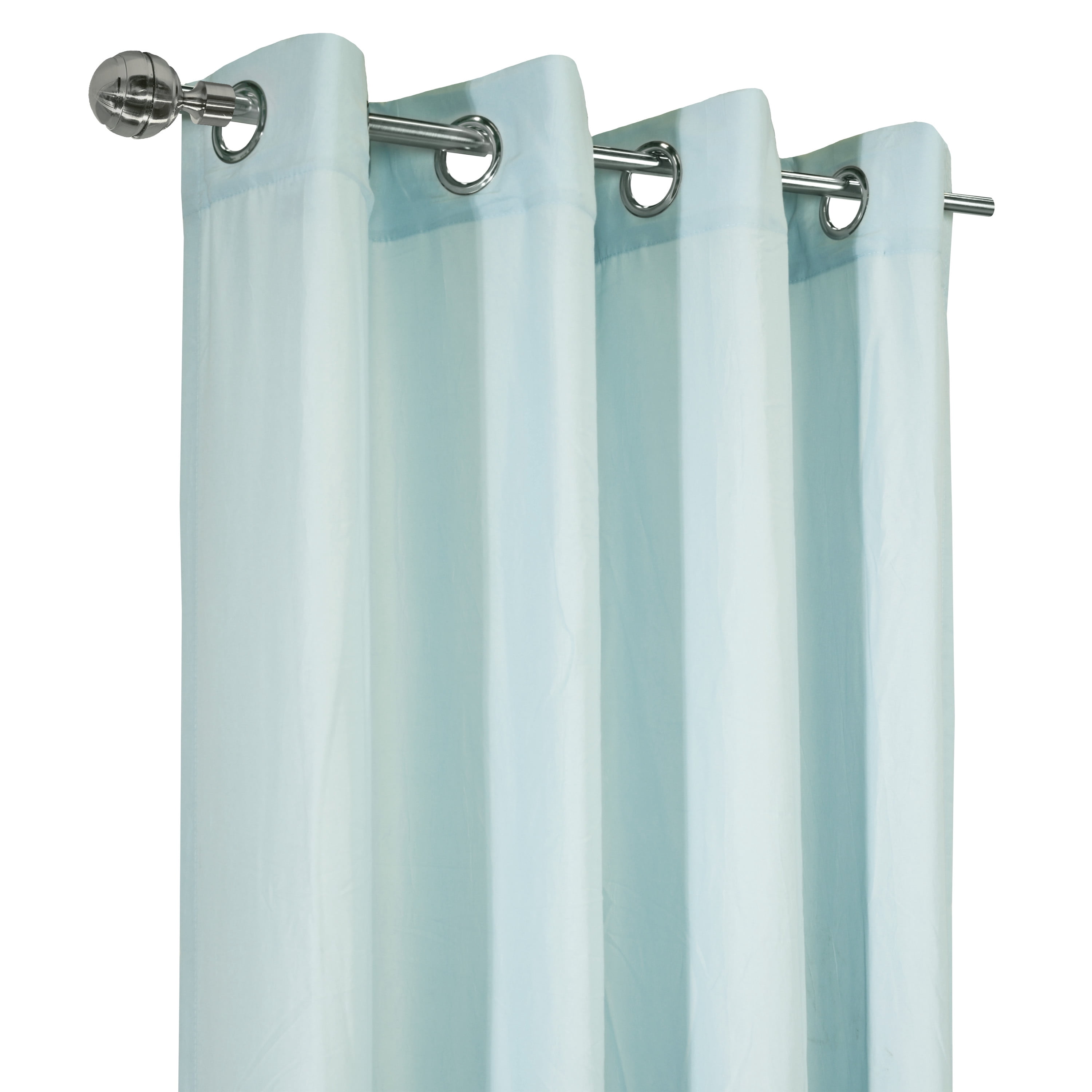 Hannah Crinkle Textured Microfiber Curtain Panel 52" x 84" in Sky Blue