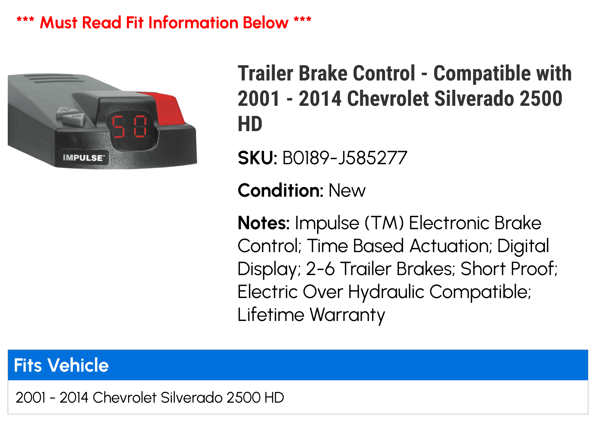 Brake Control Reliance