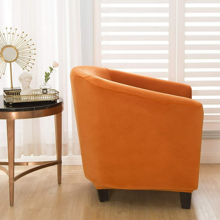 Burnt orange best sale chair slipcover