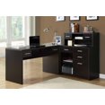 thumbnail image 1 of Monarch Specialties Computer Desk, Home Office, Corner, Left, Right Set-up, Storage Drawers, L Shape, Work, Laptop, Laminate, Brown, Contemporary, Modern, 1 of 3