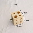 thumbnail image 4 of Milaget Bird Chew Toy, Food Box Toy Practical with Holes Lightweight Teething Toy Wooden 5.9cmx5.9cmx5.9cm, 4 of 9