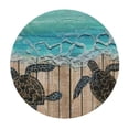 thumbnail image 4 of PIKWEEK Tablecloths Ocean Turtle Beach Wooden Round Table Cover White, 4 of 8