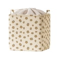 thumbnail image 2 of Fmbmuo with Handles Storage Bag Cloth Foldable for Storage, Art Deco Beige 27.5 x 19.6 in Floral Clothes Basket for Bedroom, 2 of 5