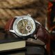 thumbnail image 2 of FORSINING impermeable PU correa de cuero mecánico automático reloj de pulsera masculino (plata blanca), 2 of 3