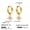 JDE0104001, variant on 925 Sterling Silver Earrings for Women, 14K Gold Plated Small Huggie Hoop Earrings for Multiple Piercing Hypoallergenic, CZ Cartilage Earrings Stacks Trendy Earrings
