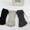 thumbnail image 2 of Calcetines deportivos casuales de primavera y verano para hombre, calcetines de malla transpirables con puntera, calcetines cortos de algodón cómodos con puntera para hombre, 2 of 6