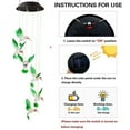 thumbnail image 6 of Led Color Changing Solar Wind Chime Light Waterproof Outdoor Windchime Butterfly Light Solar Hanging Lamp for Garden Decoration, 6 of 8