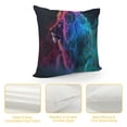 thumbnail image 4 of Orinice Lion Graphic Decorative Throw Pillow Cover for Home Couch Living Room Bed Sofa - Short Plush Material, Invisible Zipper Closure, 1PC 12x12in, 4 of 5