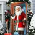 thumbnail image 4 of Dongrere Winter Door Cover Christmas Door Curtains with Santa Claus for Xmas Holiday Party Porch Wall Decoration 35 X 71 Inch, 4 of 6