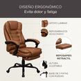 thumbnail image 2 of Silla Ejecutiva de Escritorio Oficina Ergonómica Reclinable X-PROSS Cafe 6.49 pulg, 2 of 6