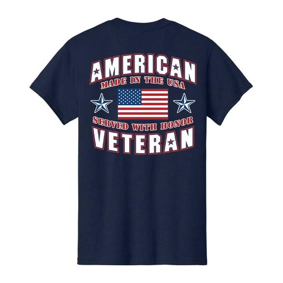 American Veteran T-shirt, Made In The USA Served With Honor T-shirt