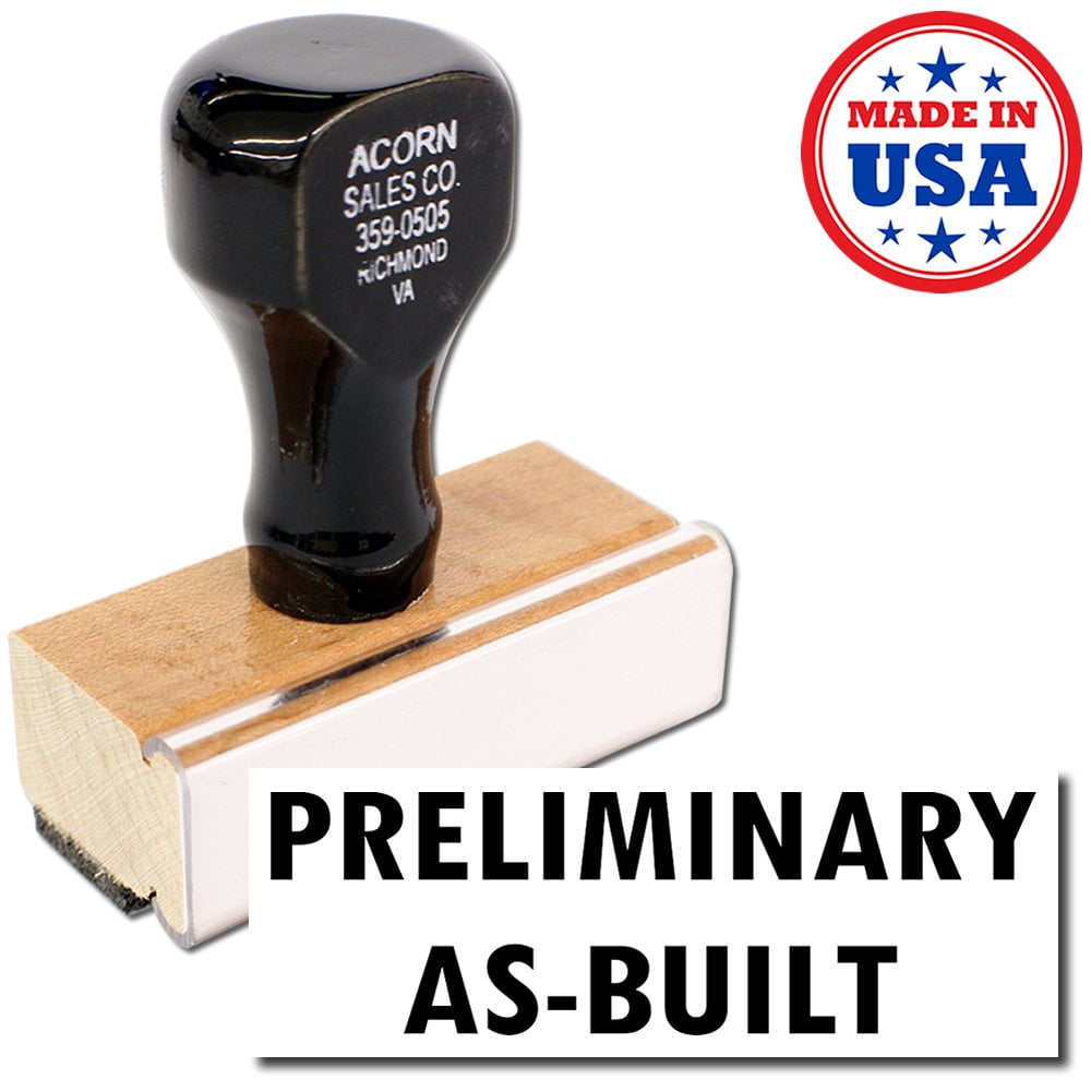 Preliminary AsBuilt Rubber Stamp