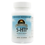 (4 Pack) Source Naturals 5-HTP, 100mg, 60 Capsules