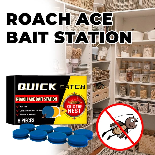 Zwidao Roach Traps,Quick Catch Roach Ace Bait Station Fast Acting