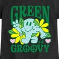 thumbnail image 3 of Instant Message - Green Is Groovy  - Toddler & Youth Girls Short Sleeve Graphic T-Shirt, 3 of 6