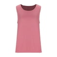 thumbnail image 6 of Sevevn Women's Plus Size Solid Color Round Neck Tank Top Sleeveless Loose T-shirt Great Gifts for Less Pink XL, 6 of 8