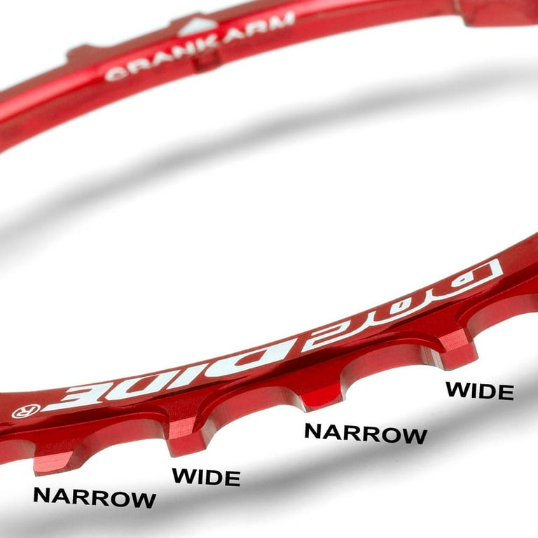 32T Narrow Wide Chainring 104 BCD Red Aluminum With 4 Steel