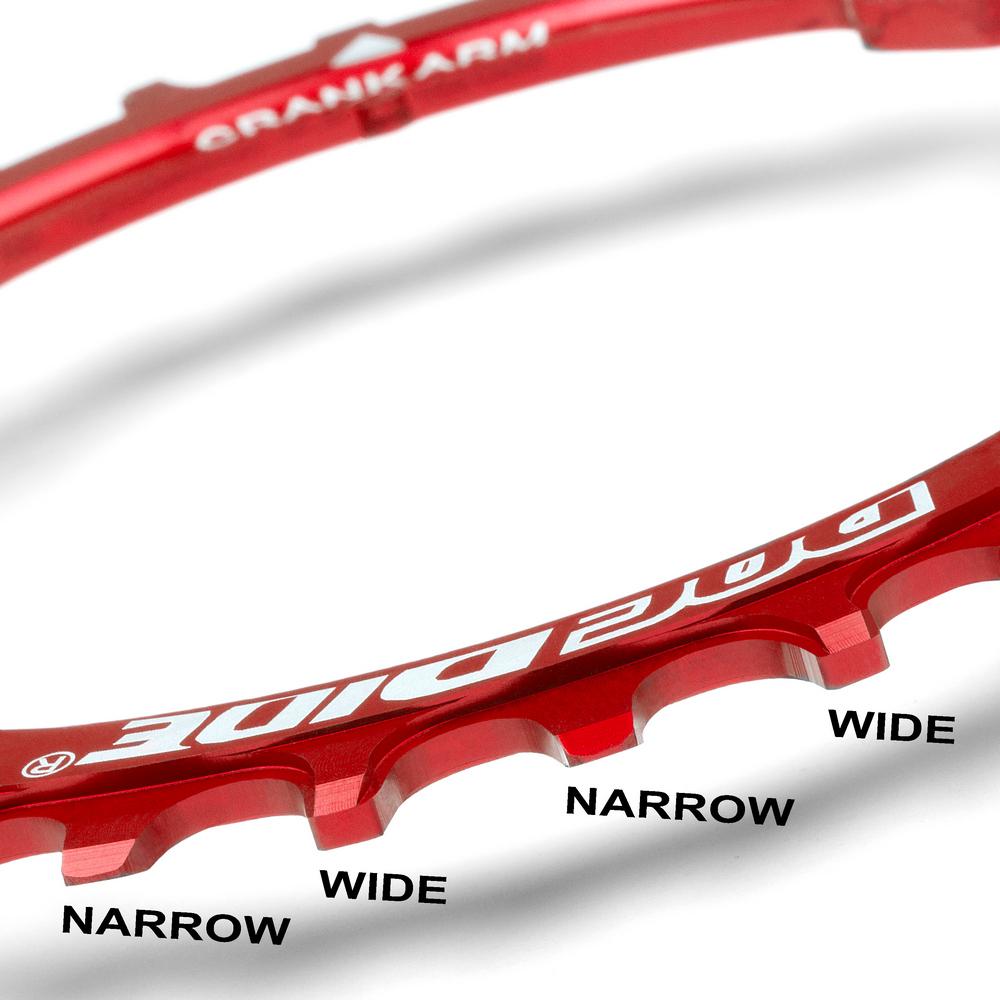 32T Narrow Wide Chainring 104 BCD Red Aluminum With 4 Steel Bolts By RocRide For 9/10/11 Speed. - image 4 of 5