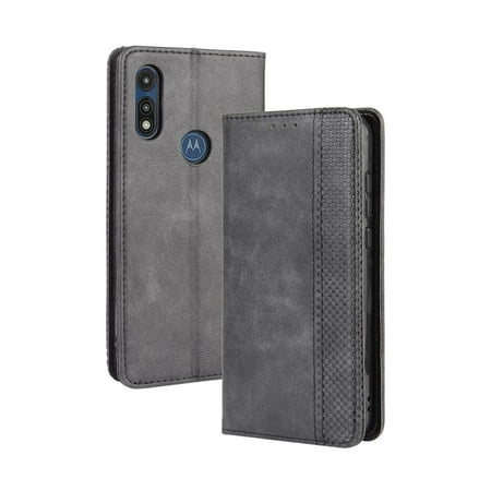 Case for Motorola MOTO E 2020 Magnetic Closure PU Leather Wallet