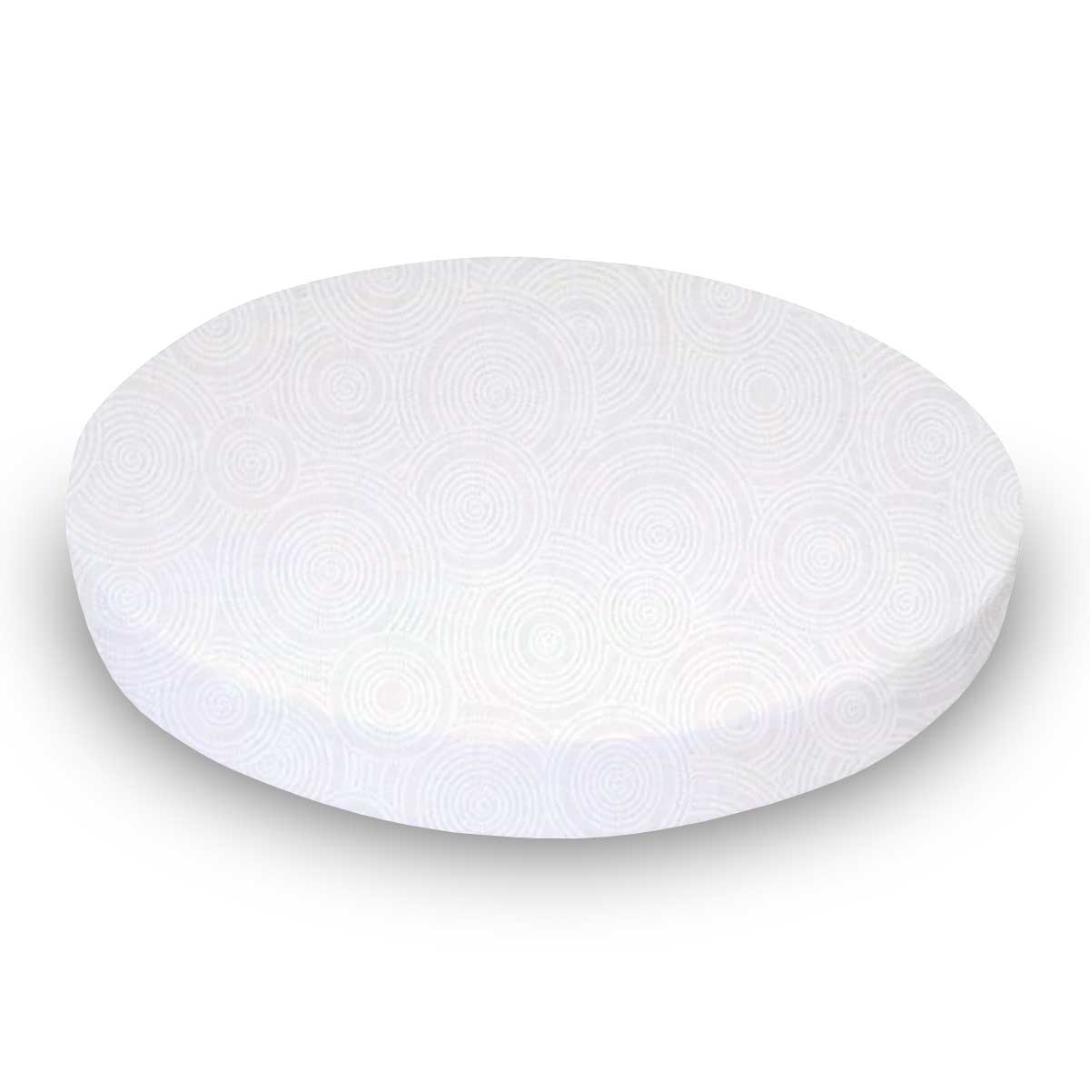 SheetWorld Fitted 100 Cotton Percale Oval Crib Sheet, Fits Stokke