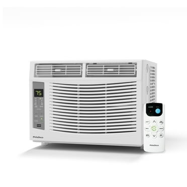 Window Air Conditioner 6000 BTU  Cool to 250 sq ft Intelligent, LED,Remote Control, Easy to Clean Filter Screen, Can Be Used as a Dehumidifier/Fan, Operates Quietly, and is Energy-Saving