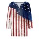 thumbnail image 4 of Fiudx Camisas de Mujer Blusa de Manga 3/4 Corta Estampada a La Moda para Mujer, Blusa Informal con Cuello Redondo, 4 of 5