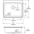 thumbnail image 2 of Elkay 25X22X6 3H 1B ADA SS SINK, 2 of 7