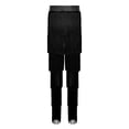 thumbnail image 4 of TiaoBug Kids Girls Elastic Waist Rhinestone Fringe Practice Pants Tassel Latin Salsa Dance Performance Trousers Black 16, 4 of 5