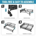 thumbnail image 5 of 6PCS Foldable Under Bed Storage Containers with Wheels, Metal Foldable Bedroom Storage Organizer, Rolling Under Bed Storage Bins Drawer for Clothes Blankets Shoes Toys Books (Black), 5 of 9