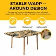 thumbnail image 4 of Blueberry Spring Leaves Table Cloths for 5 Foot Rectangle Tables, Brown Botanical Branches Patio Waterproof Elastic Fitted Tablecloths, Washable Rectangular Table Cover for Camping, 4 of 8