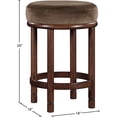 thumbnail image 6 of Meridian Furniture Monette Brown Velvet Counter Stool, 6 of 7